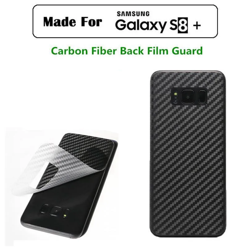 2 упаковки защитная задняя пленка из углеродного волокна 3D для Samsung Galaxy S9 + Plus