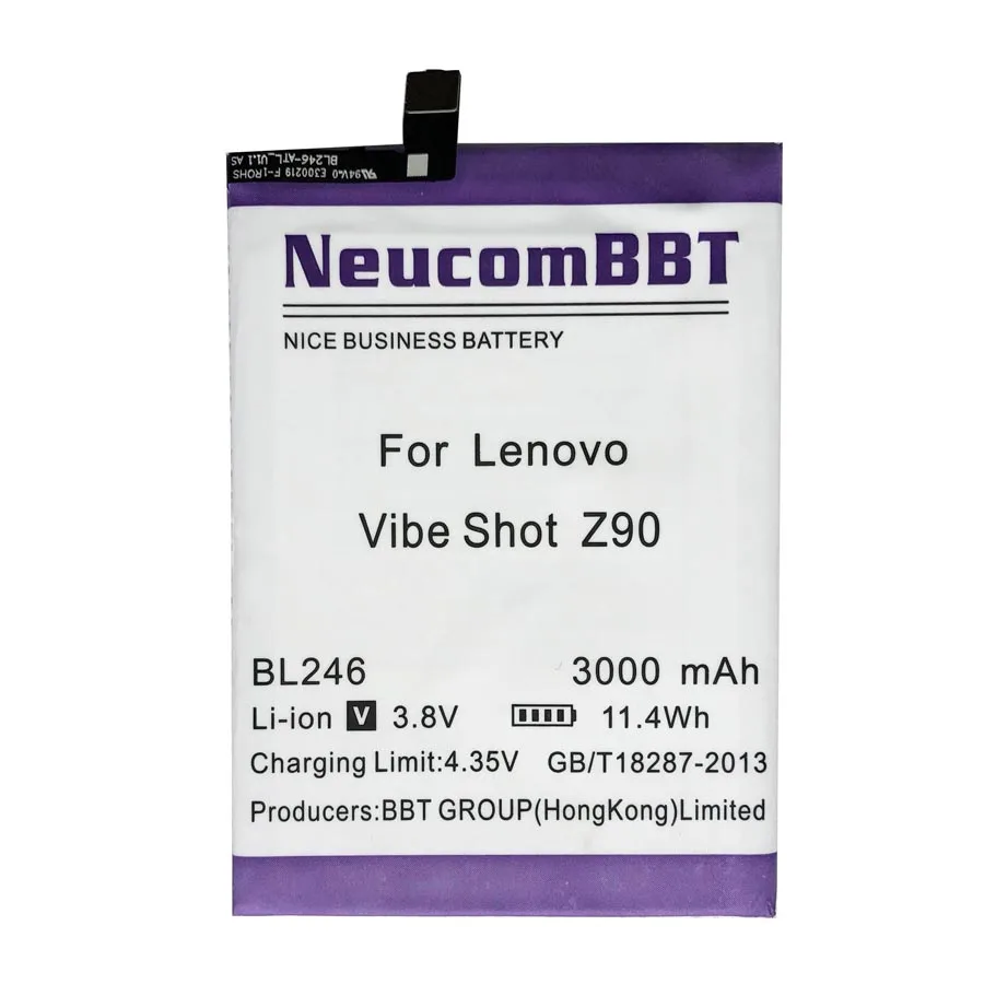 Батарея BL246 для Lenovo Vibe Shot Max Z90 3 7 батарея z90 a40 bl 246 Neucombbt|Аккумуляторы мобильных