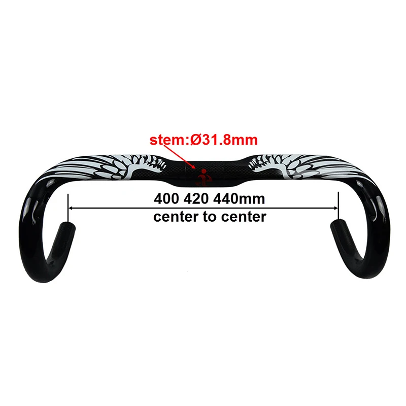400/420/440 мм углеродный руль для шоссейного велосипеда MTB 3K Gloss/Matt Racing запасная часть