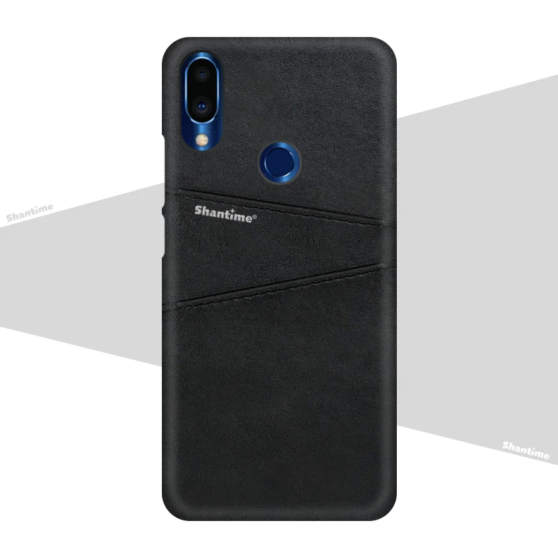 Роскошная винтажная кожаная задняя крышка для Meizu Note 9 чехол для телефона для Meizu Note 9 Слот для карт из искусственной кожи чехол - Цвет: Black