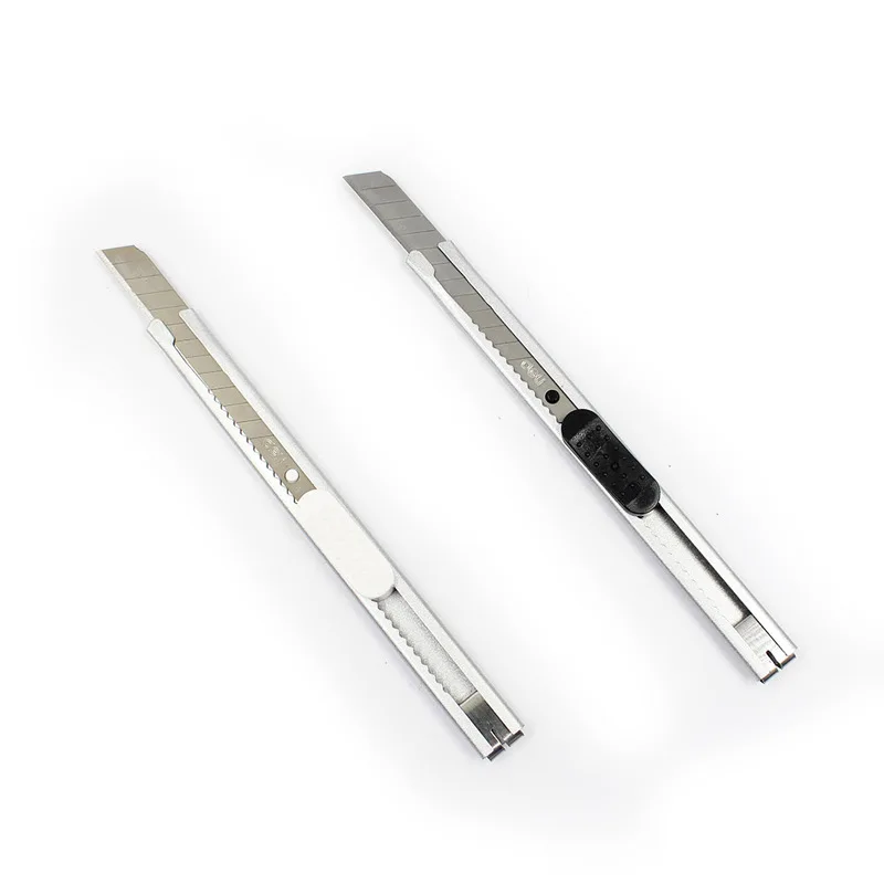 

High Quality DeLi Metal Auto-Lock Utility Knife Open Box Cutter Office School Supply Knife Stationery Home Wallpaper Blade Tool