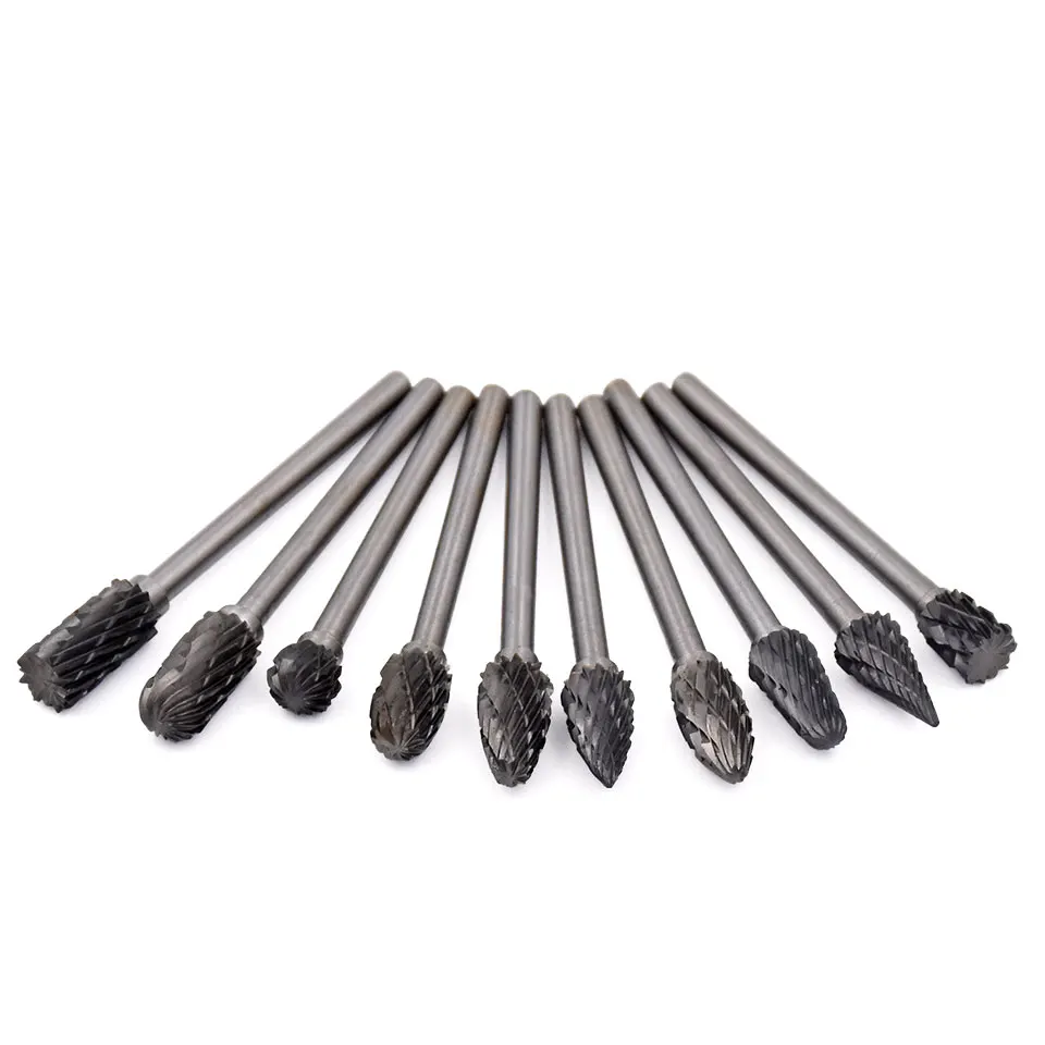 10 шт. карбидные роторные пилки инструменты Абразивные буры шлифовальные круги