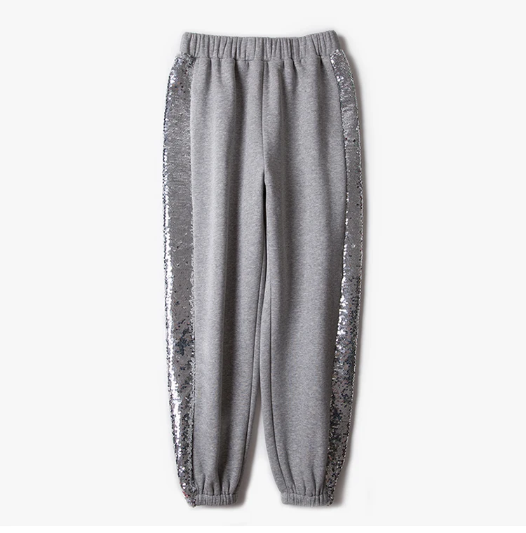 Зимние новые модные повседневные свободные брюки с блестками; модные брюки с темпераментом