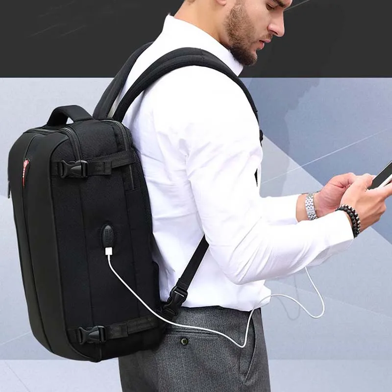 Мужской рюкзак, большая емкость, usb зарядка, Mochila, мужской, Противоугонный, без ключа, TSA замок, дизайн, бизнес рюкзак для ноутбука, дорожная сумка