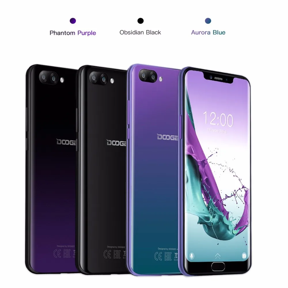 DOOGEE Y7 плюс телефона 6 18 дюймов 1080*2246 Экран MTK6757 Восьмиядерный 2 5 ГГц ГБ Оперативная