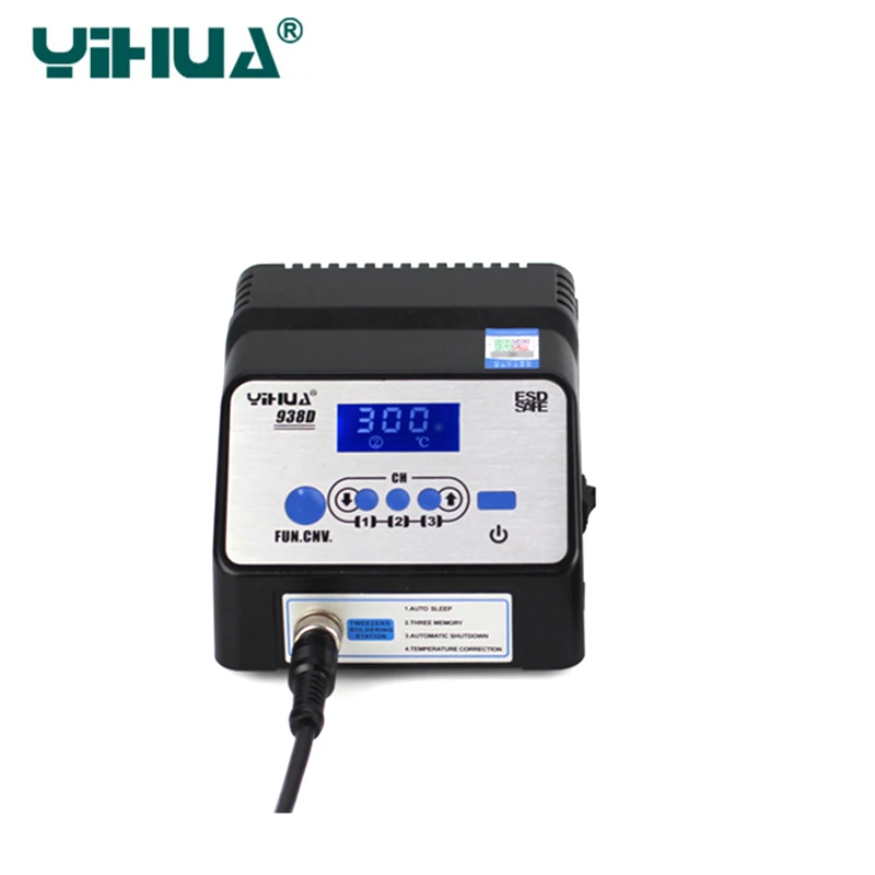 YIHUA938D Пинцет паяльная станция Электрический пинцет паяльная станция Антистатическая умная Бессвинцовая паяльная станция