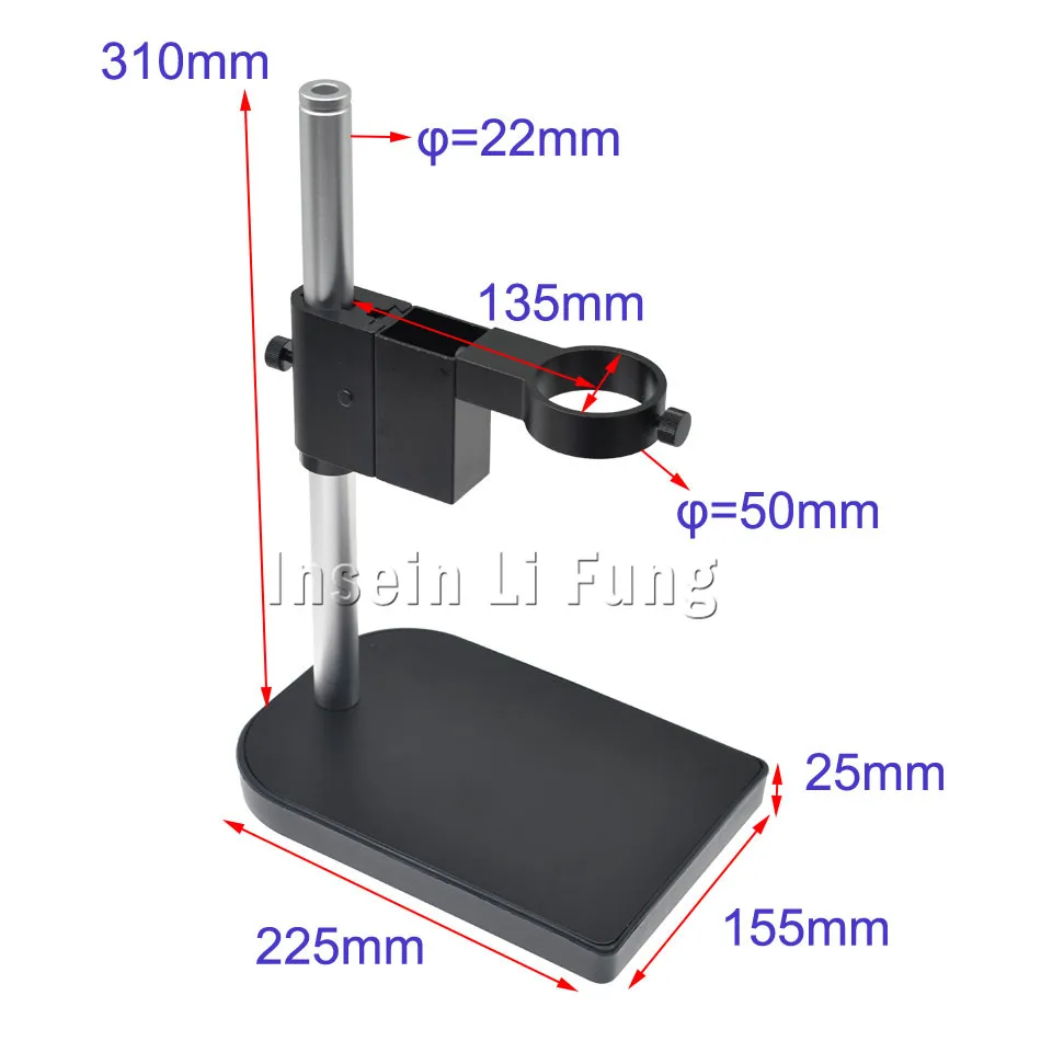 bracket Промышленный цифровой видео HDMI VGA USB объектив камеры микроскопа кронштейн верстак механизм подъема и фокусировки диаметр 50 мм - Цвет: bracket