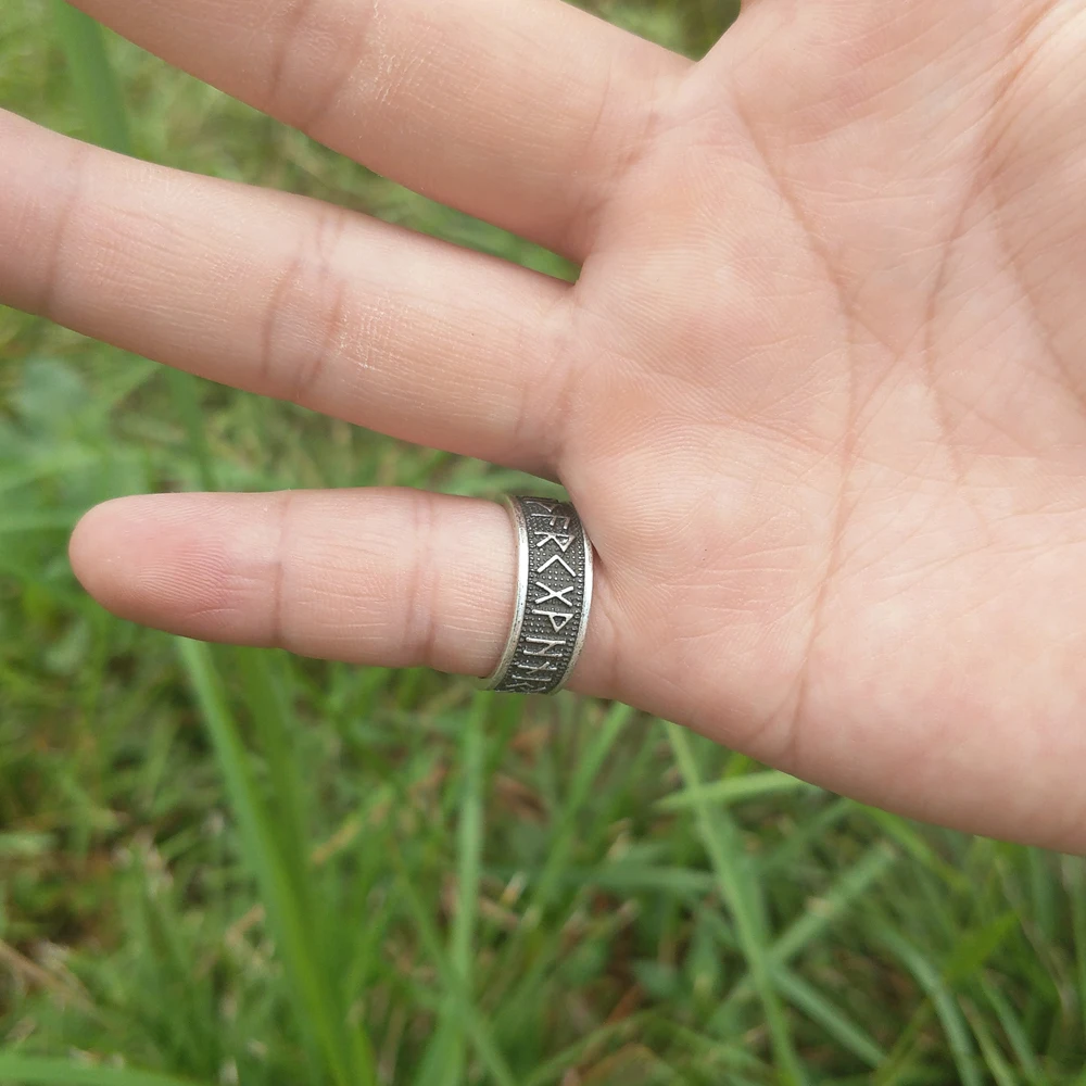 LANGHONG 10 шт задняя фотография Женская драгоценность|viking ring|rune ringring jewelry |