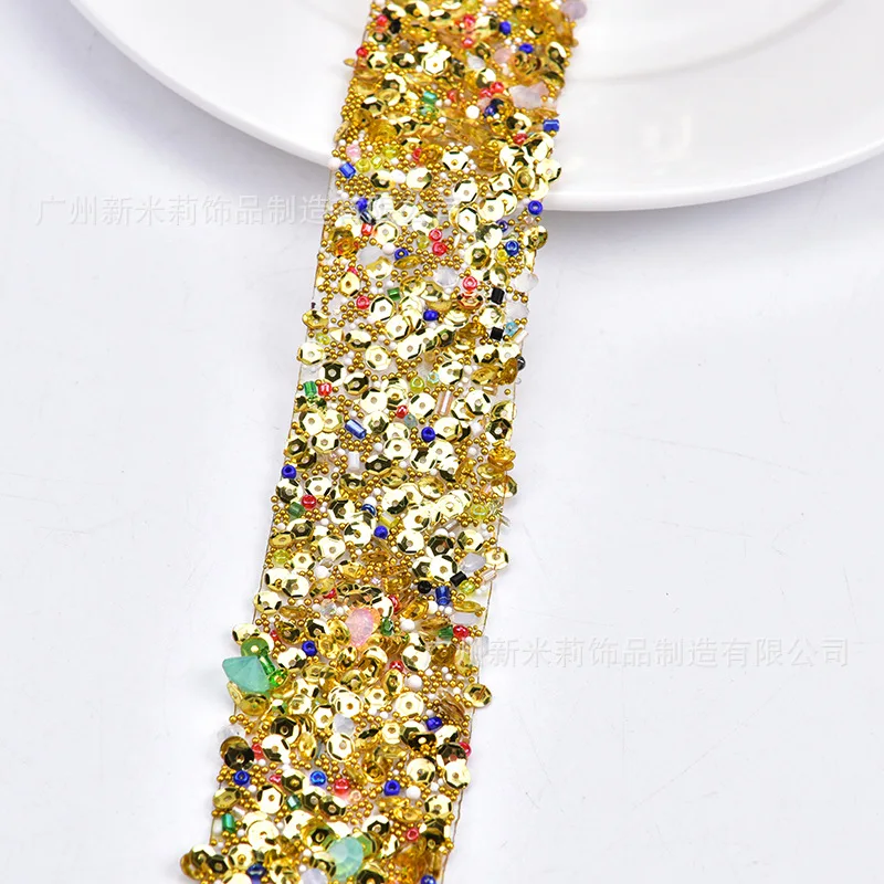 Лента из бисера с кристаллами 2 метра | Дом и сад