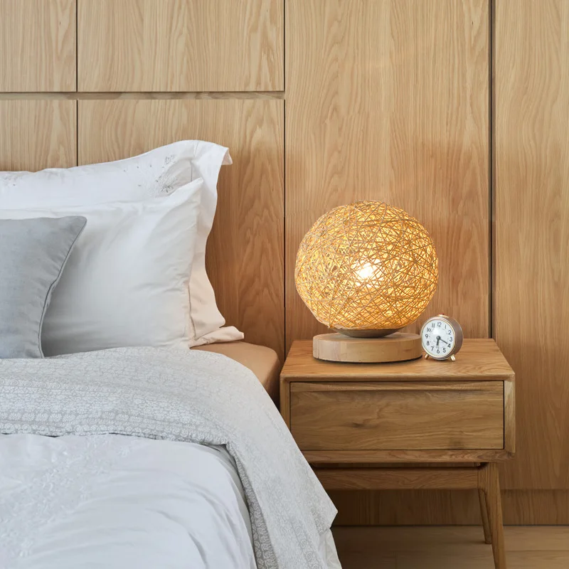 

Nordic Log Glass Table Lamp Seminal Hotel Bedroom Bedroom Bedside Study Dormitory Warm Romantic Table Lamp