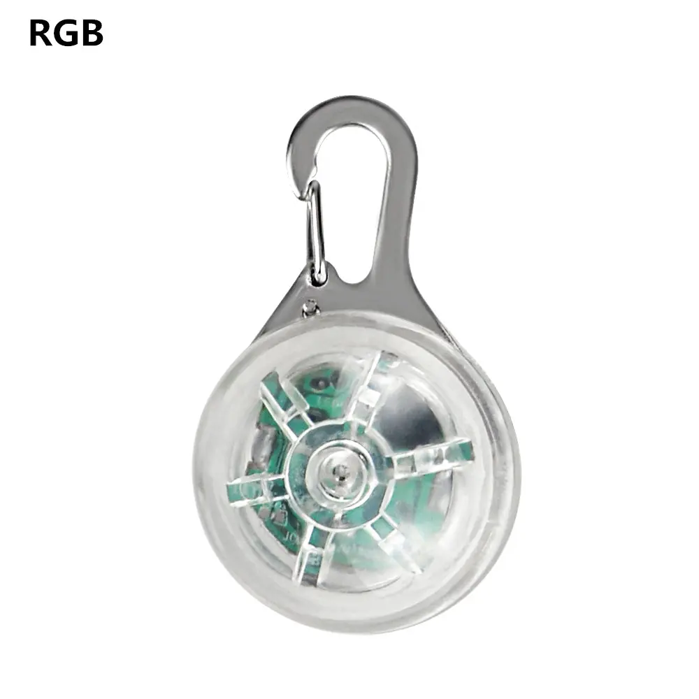 RGB Темный безопасности светодиодный Pet Ночник декор ПЭТ Сияющие мерцающие ведет лампа для кошачий ошейник кулон светодиодный светящийся ошейник для домашних животных - Цвет: RGB