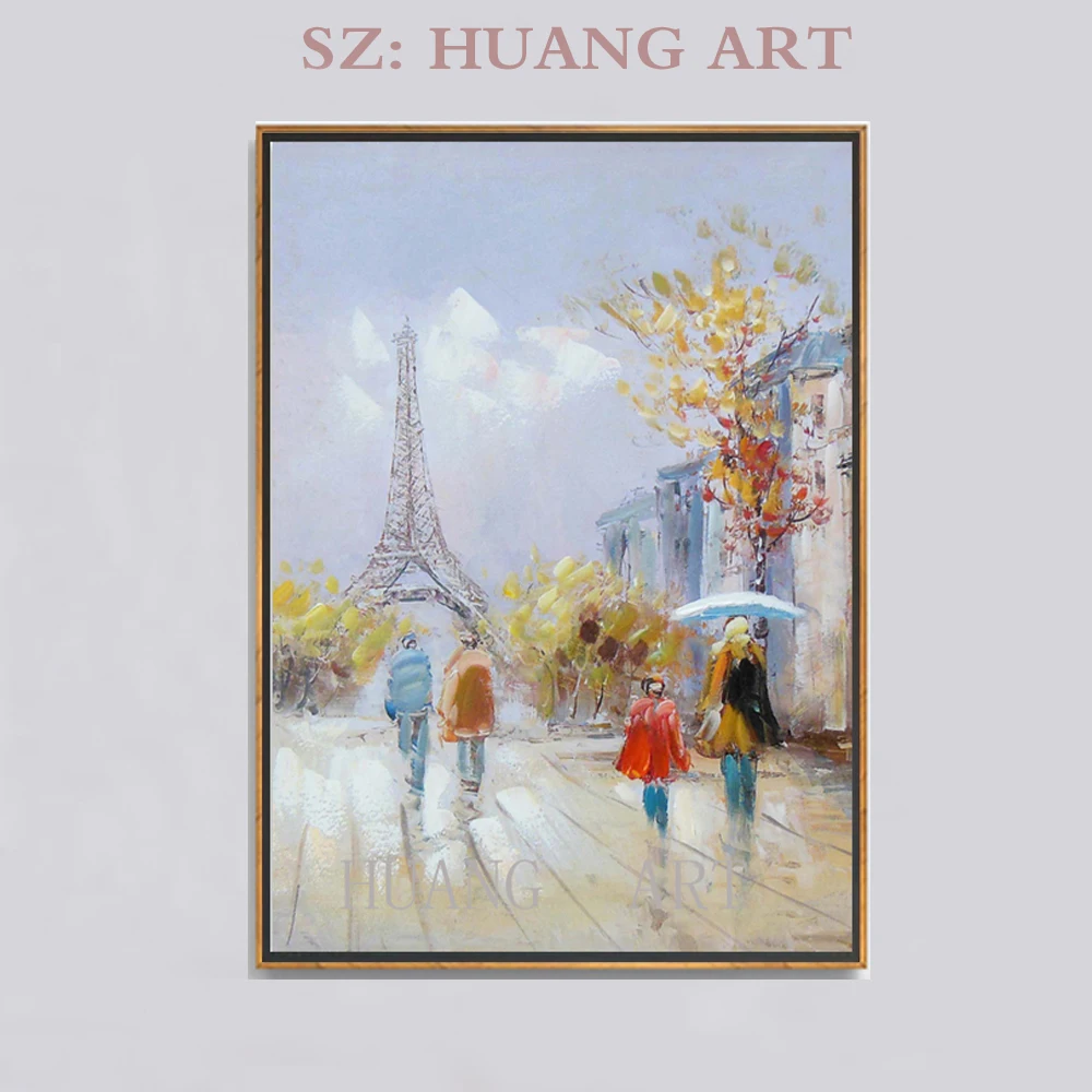 Sitting room bedroom classical Paris oil painting scenery hall lobby decoration beautiful hung on the wall | Дом и сад