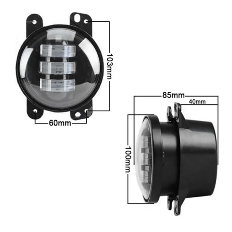 Пара 4 &quotсветодиодный туман светильник s головной дюймовый круглый переднего