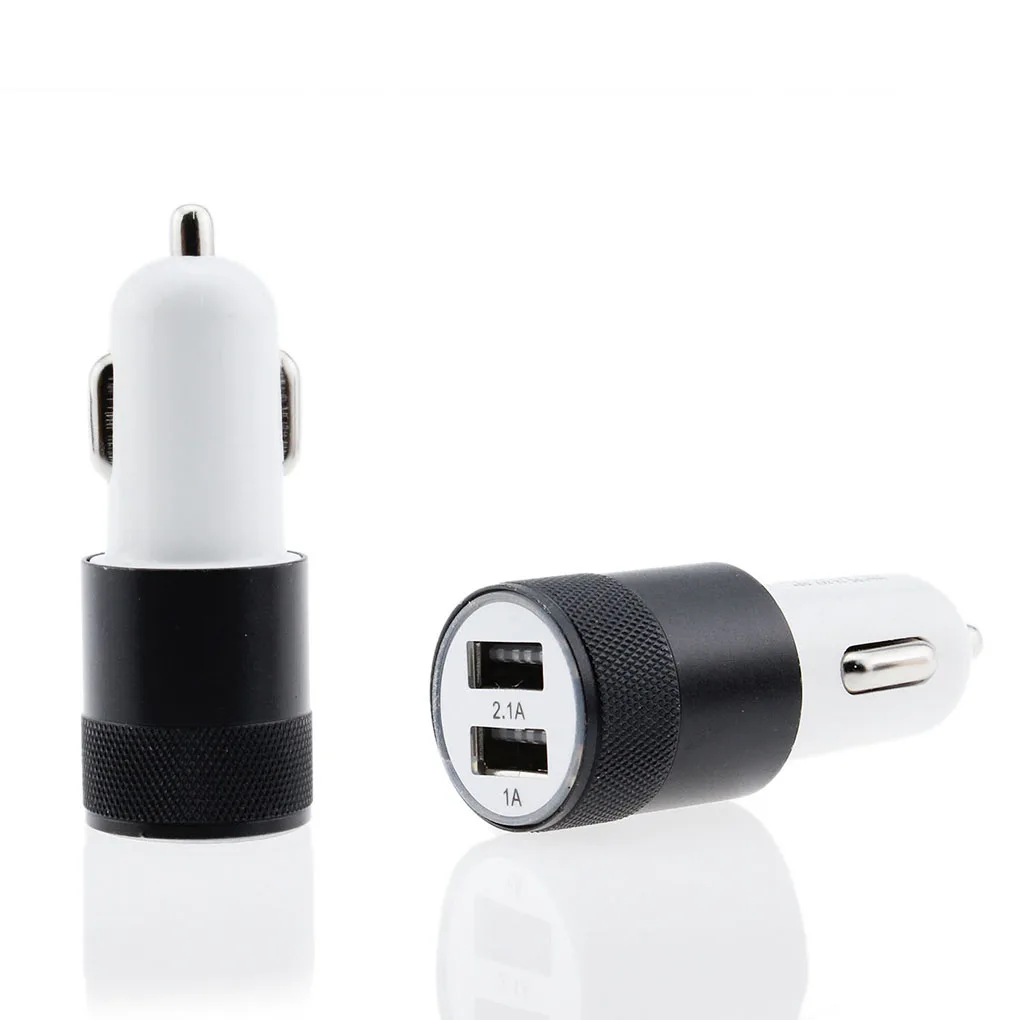 Автомобильное зарядное устройство из алюминиевого сплава с 2USB для мобильного телефона зарядное устройство s зарядное устройство для samsung USB зарядное устройство