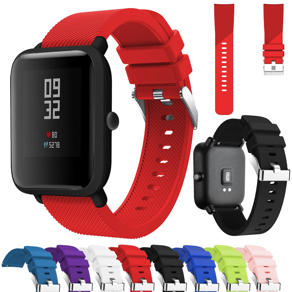 Фото Мягкий силиконовый ремешок для наручных часов Xiaomi Huami Amazfit Bip Youth Edition Смарт часы 20
