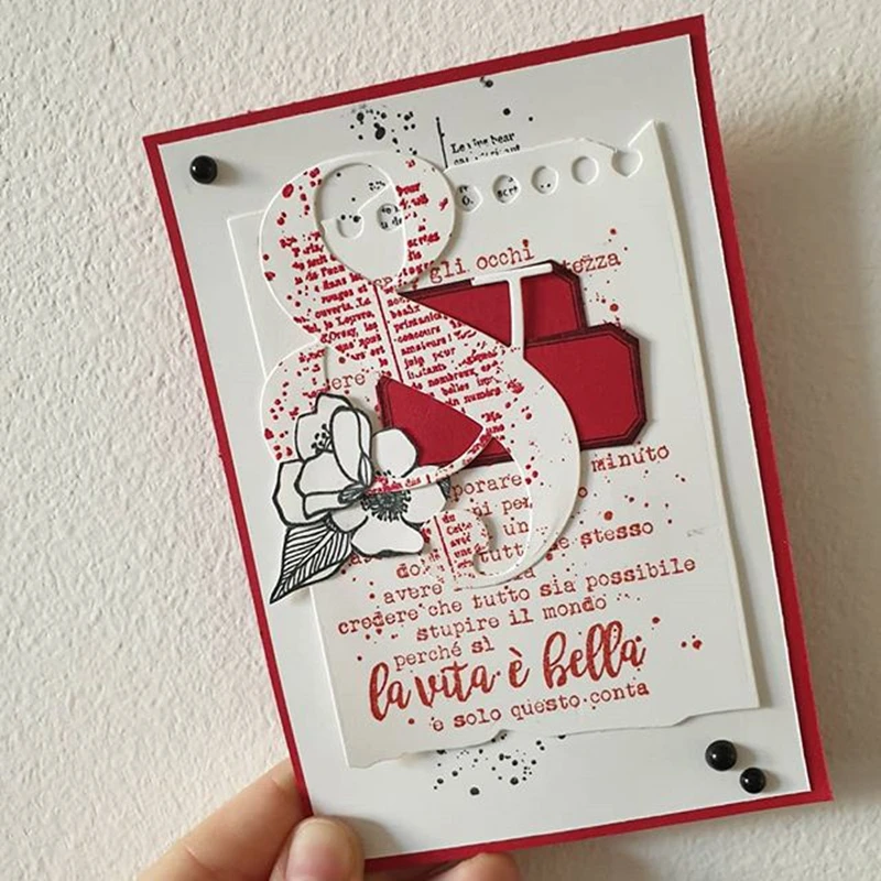 "&" Символ Note форма металлические трафареты для пресс-формы для DIY Скрапбукинг/фото украшение для альбома тиснение бумажные карточки ручной работы