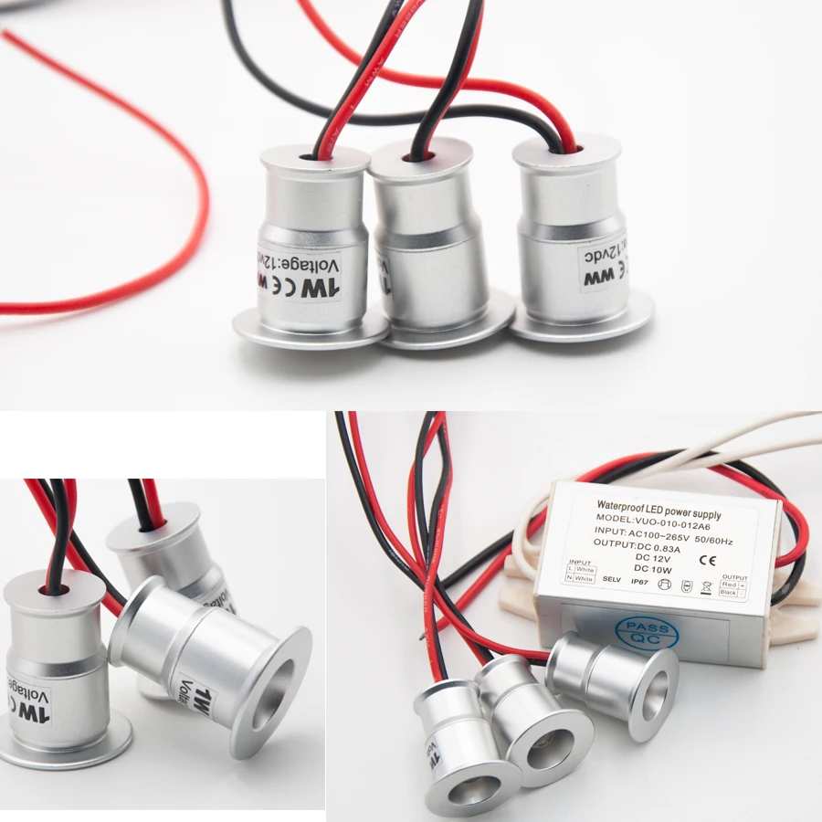 1 W DC 12 V IP65 Мини светодиодный лампочка направленного света CE RoHS открытый садовый светильник для лестницы SPA Ванная комната Светильник для сауны лампа