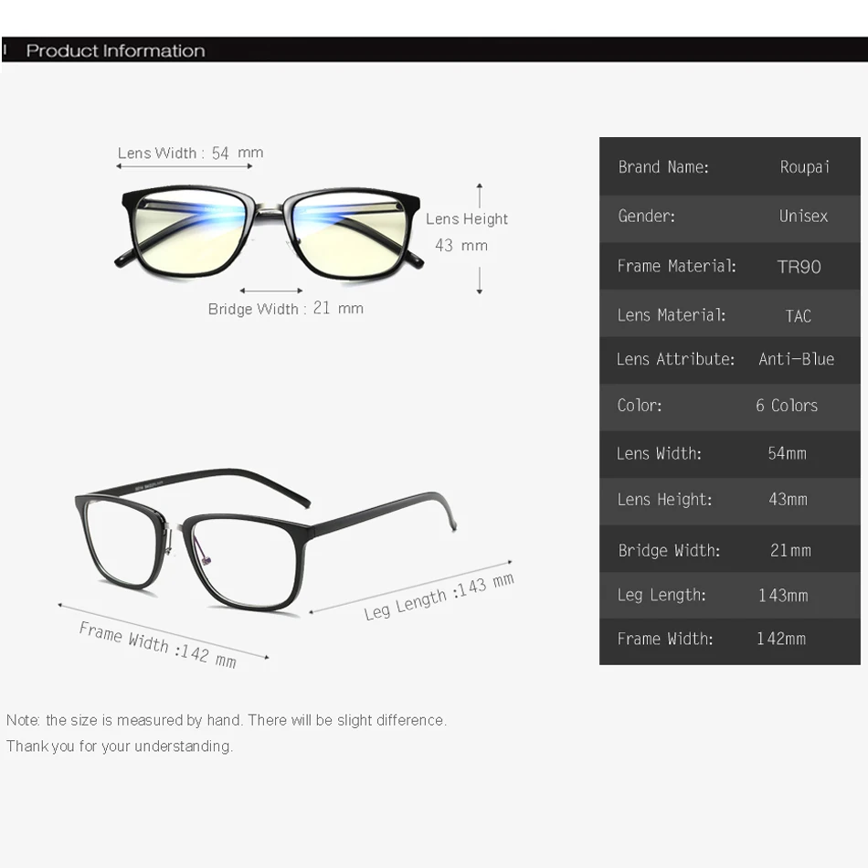 

Anti blue Rays Lenses Computer Glasses Unisex Retro Eyewear Frames Vintage Full Frame Vintage Gift frame Spectacle