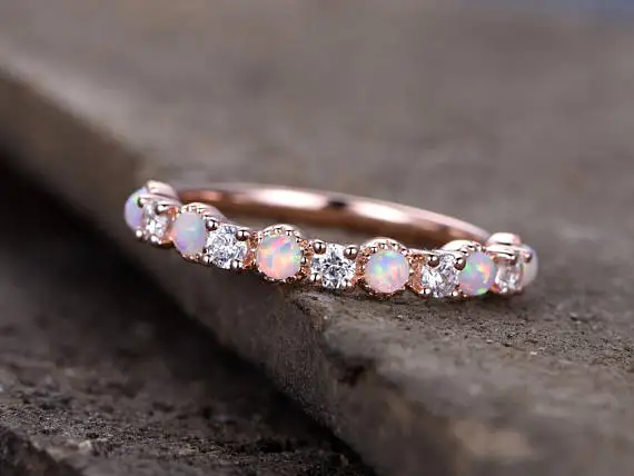Moonstone CZ Cubic Zirconia Engagement Ring 925 Sterling Silver white Yellow Rose Gold Plated Stacking Wedding Bridal Fashion | Украшения и