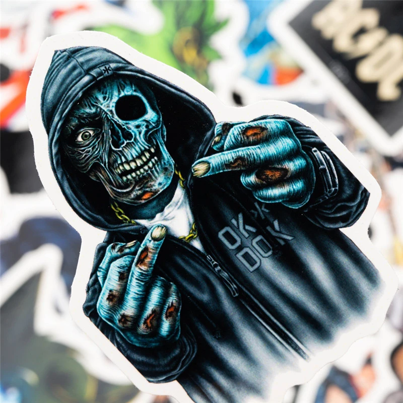 50 шт. Смешанная упаковка череп ужас крутые стикеры рок наклейки для Чемодан