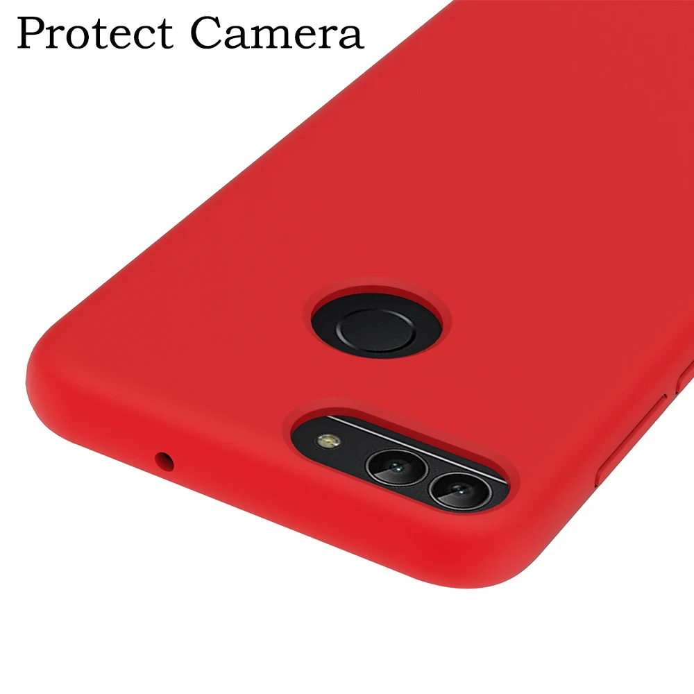 Huawei P Smart чехол мягкий жидкий силиконовый чехол для задней панели huawei P30 Pro P20 mate 20 Pro X Honor 9 10 Lite V20 8C 8X матовый чехол