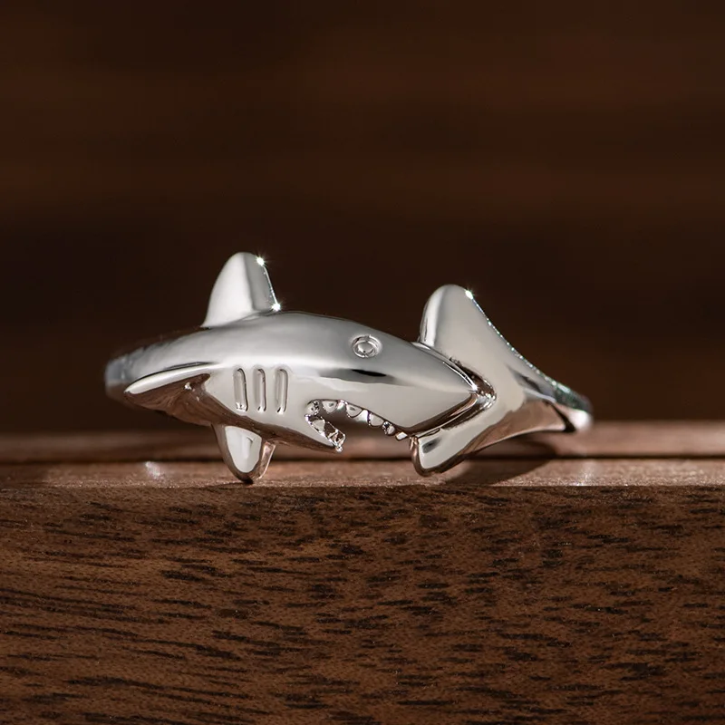 Oem забавные кольца в виде акулы модные ювелирные изделия аксессуары Megalodon для
