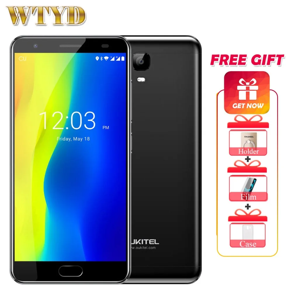 OUKITEL K6000 плюс 4 ГБ + 64 12 В/2A 6080 мАч смартфон быстрой зарядки 5 ''Android 7 0 MTK6750T Octa Core до