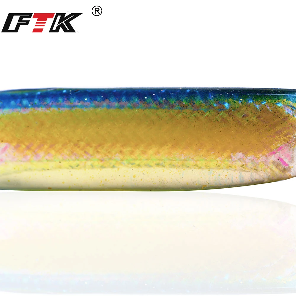 Приманка для рыбалки от FTK 5 шт. Мягкая приманка рыба снасти аксессуары 3D Eye Fishlike