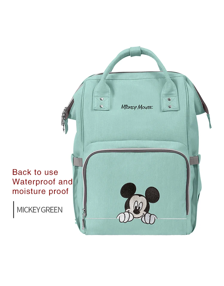 Сумка для подгузников disney, Usb, большая емкость, для мам, для мам, рюкзак для подгузников, органайзер для подгузников, для девочек, для мам, Влажные Сумки, прогулочная коляска