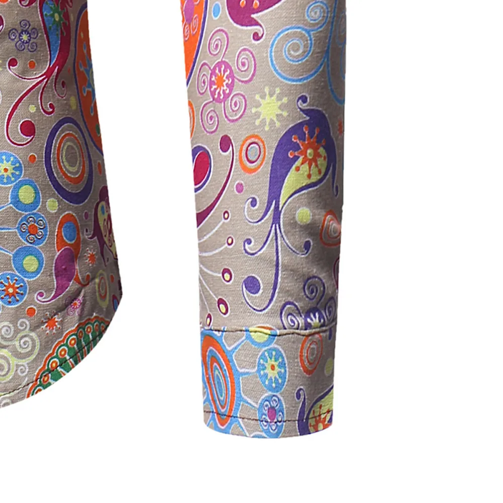 Мужская модная блузка с принтом мягкие и удобные повседневные тонкие рубашки