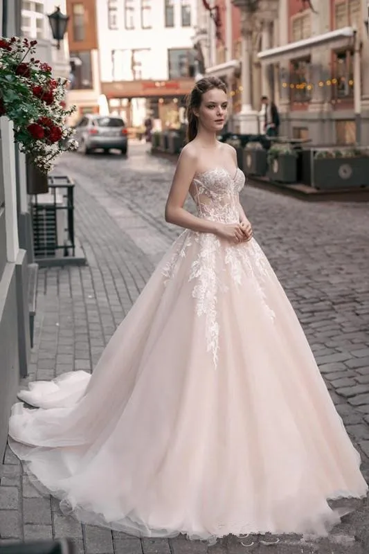 2019 очаровательные женские трапециевидные Свадебные платья без рукавов с