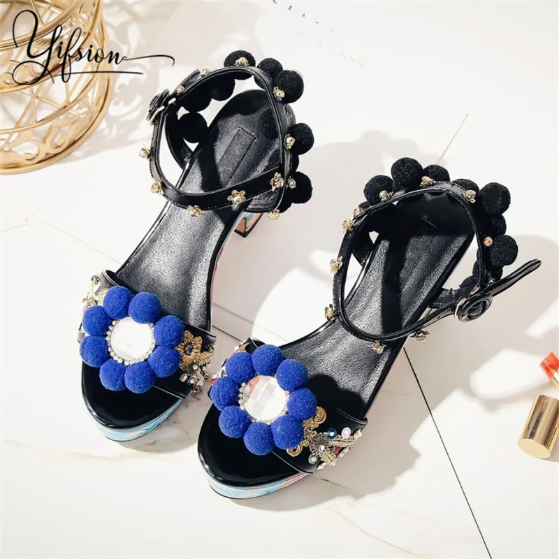 OLOME/Новинка Цвет черный красный женские летние босоножки из натуральной кожи с