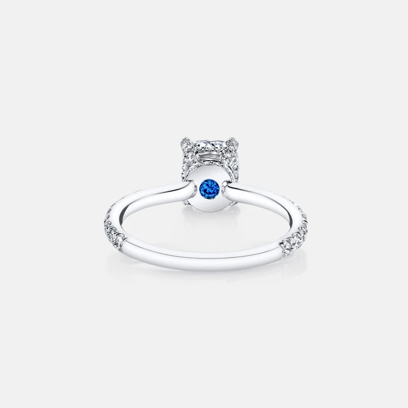 

QYI Luxury Women Engagement Jewelry 925 Sterling Silver 3 Ct Cushion Cut Zircon Female Wedding Finger Flower Rings