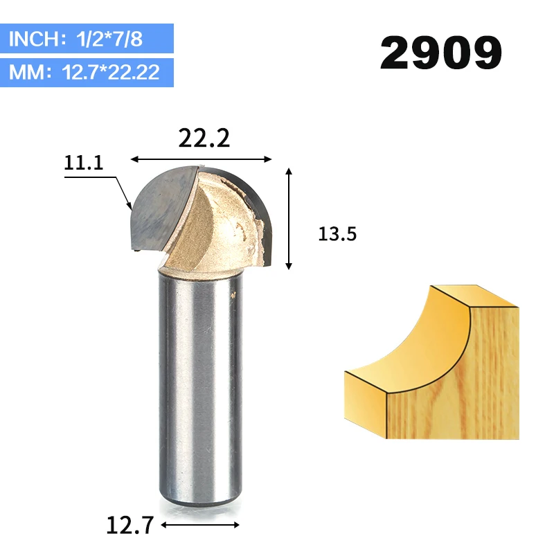 2909 HUHAO 1 шт., двойная фреза для отделки кромки, долота для дерева, долота, карбид вольфрама, деревообрабатывающий концевой фреза 1/" 1/4", хвостовик, фреза - Длина режущей кромки: 2909