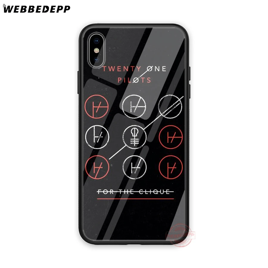WEBBEDEPP Twenty One Pilots 21 band Tempered Glass Phone Case for Apple iPhone XS Max XR X 8 7 6S Plus 5S SE Cover | Мобильные