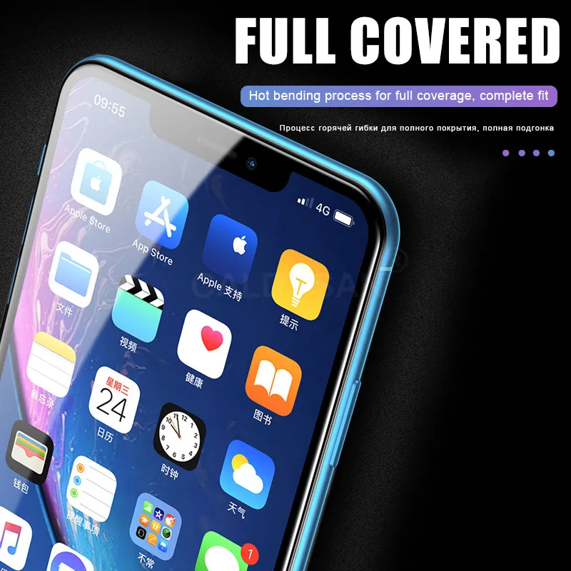 Передняя + задняя 15D Защитная Гидрогелевая пленка для IPhone X XR XS Max 8 7 6 6s Plus защитная