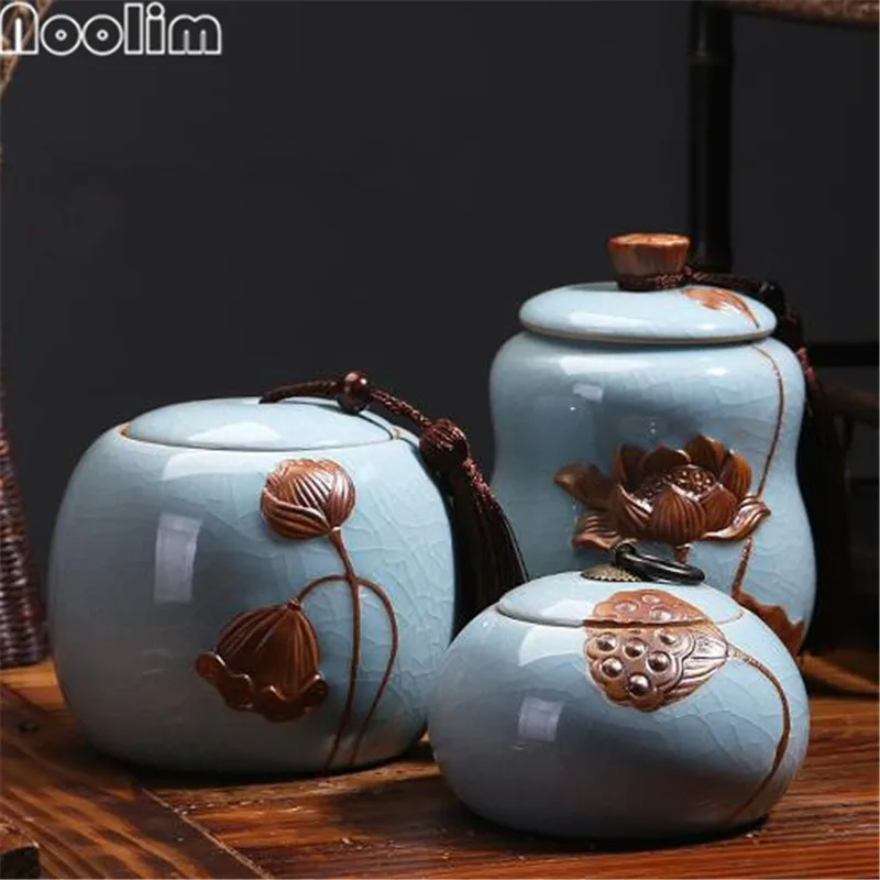 Керамические ледяные треснувшие глазурованные чайные кадки простой контейнер