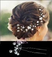 12 pcs wedding bridal white pearl flower hair pin hair accessory sp 805