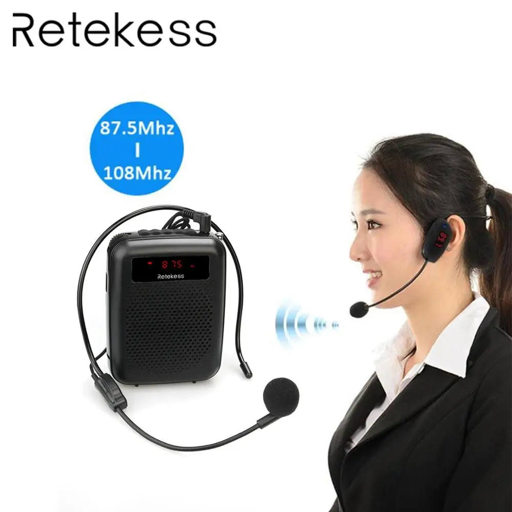 RETEKESS PR16R 12 Вт мегафон портативный голосовой усилитель FM громкоговоритель