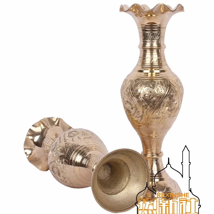 Импортная из Индии медная бронза ручная резная ваза характеристики подарки