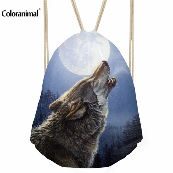 H1485Z3 INSTANTARTS Для Мужчин's спортивные сумки классный волк Drawstring рюкзак тренажерный зал на свежем воздухе дорожные сумки для Обувь Мужская Спортивная Training Sack - Цвет: H1485Z3