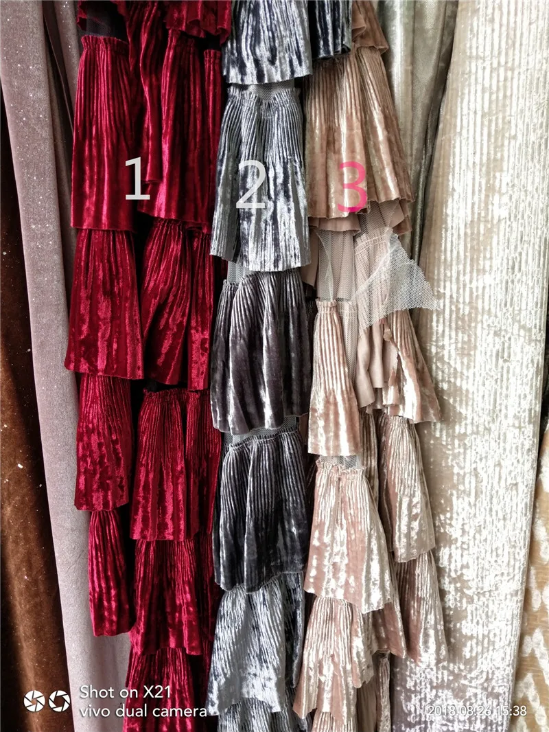 

Nice new arrive 5yards embroidery tulle lace with velvet for bridal wedding dress H-1898