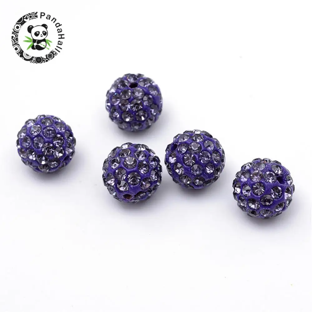 10 мм 12 мм круглый диско шар бусины Полимерная глина проложить горный хрусталь бусины для самостоятельного изготовления ювелирных изделий, отверстие: 1,5 мм