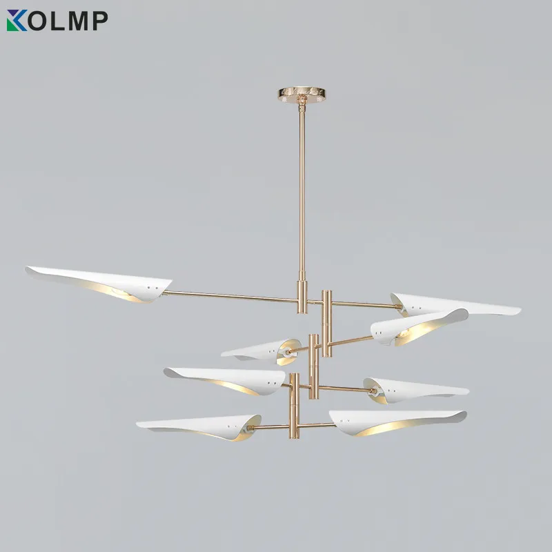 Люстра для современного салона люстра гостиной с металлическим абажуром 4/6/8 arms