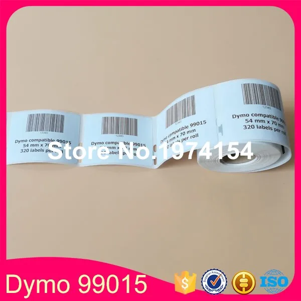 12 рулонов Dymo 99015 совместимый ярлык 54 мм * 70 320 шт/рулон белый для LabelWriter 450 турбо