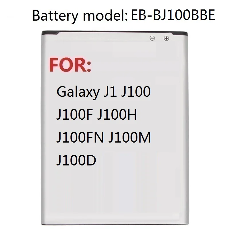 

Аккумулятор для Samsung Galaxy J1 (версия 2015) J100 J100F J100H J100FN J100M J100D EB-BJ100BBE 1850 мАч