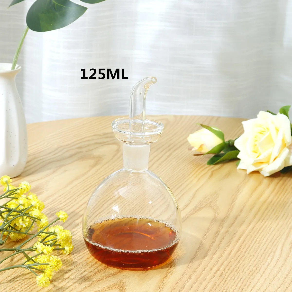 Type C 125ML Диспенсер оливкового масла масло с уксусом бутылка Poure Стекло без каких-либо капельного бутылочный носик герметичные Кухня здоровый соусник 125/250/500 мл - Цвет: Type C 125ML