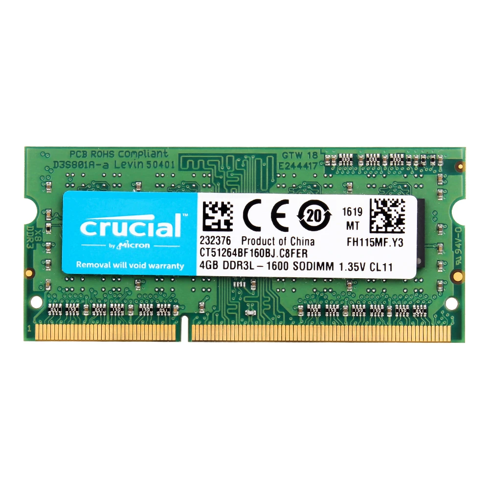 Оперативная память для ноутбука 8 ГБ = 2 шт. * 4G PC3L 12800S DDR3L 1600HMZ 4 Гб 1 35 в|Оперативная