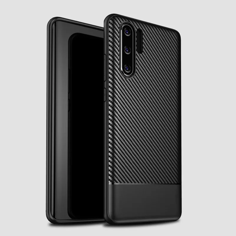 Мягкий ТПУ чехол Toraise для Huawei P30 Pro Роскошный из углеродного волокна ультра тонкий