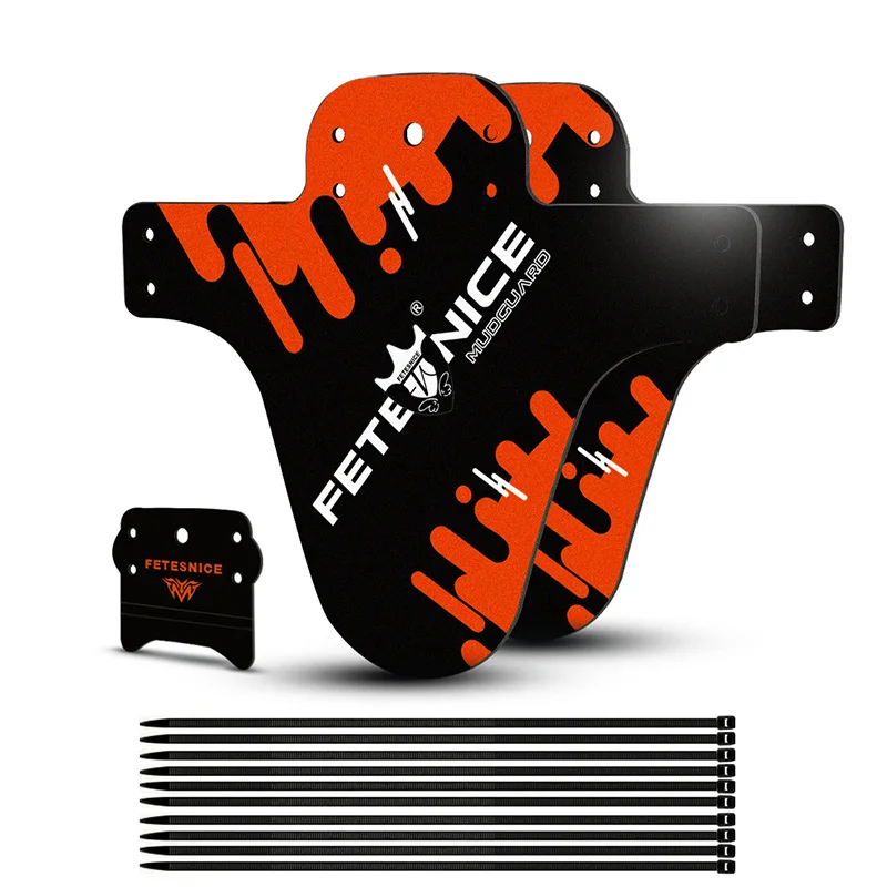 orange FETESNICE Новые MTB шоссейные велосипедные Брызговики велосипедные Крылья передние/задние велосипедные Брызговики для горного велосипеда крылья - Цвет: orange